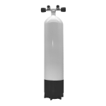 Steel cylinder with T-valve 300 bar 12 litres convex