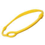Silicone Necklace 72 cm yellow / safety clamping