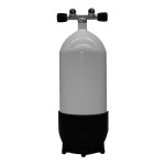 Stahlflasche mit T-Ventil 232 bar 15 Liter konvex