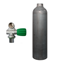 Aluminium cylinder MES mono valve (Rubber Knob right) 3 litres natural